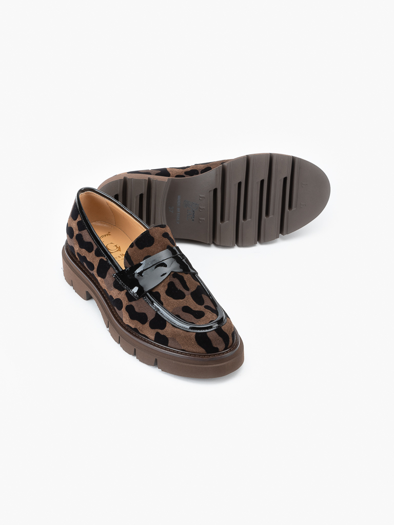 Alessia647 Leopardato Marrone Scuro